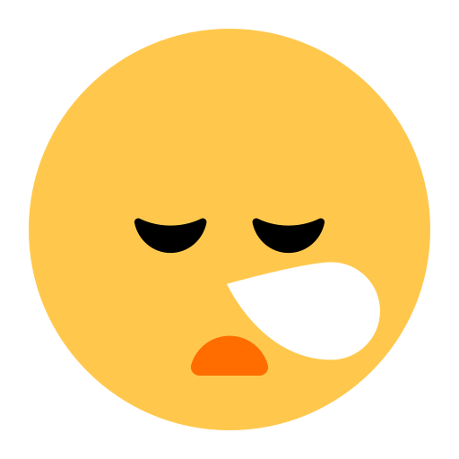 How emoji sleepy face displayed on Toss Face