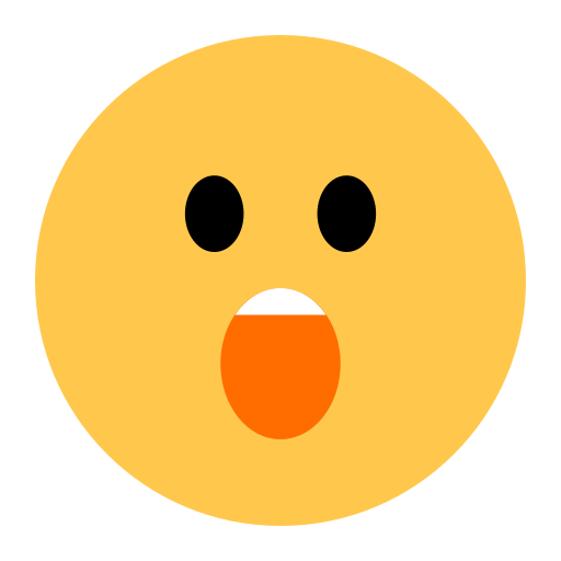 How emoji astonished face displayed on Toss Face