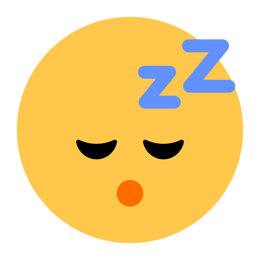 How emoji sleeping face displayed on Toss Face