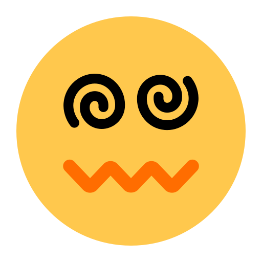 How emoji face with spiral eyes displayed on Toss Face