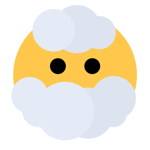 How emoji face in clouds displayed on Toss Face