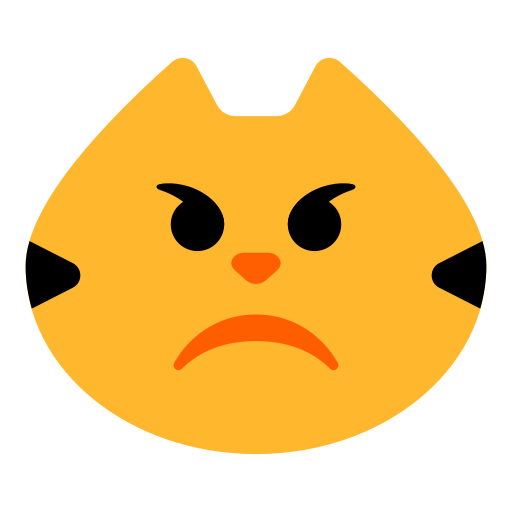 How emoji pouting cat displayed on Toss Face