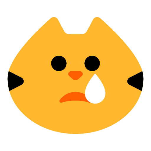 How emoji crying cat displayed on Toss Face