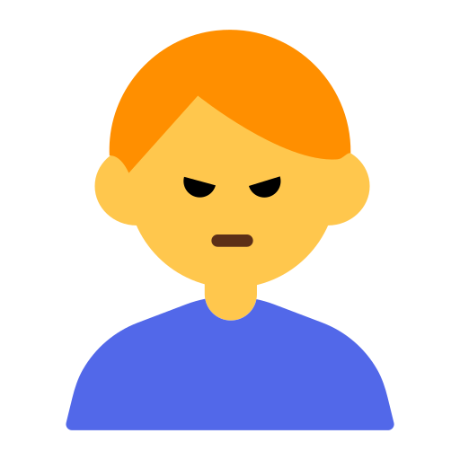 How emoji man pouting displayed on Toss Face