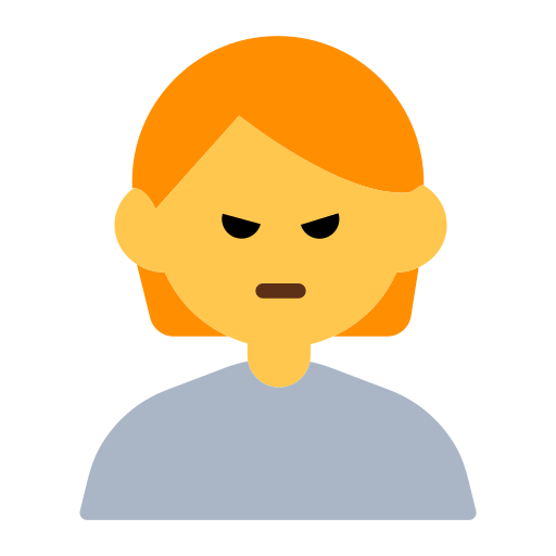 How emoji person pouting displayed on Toss Face