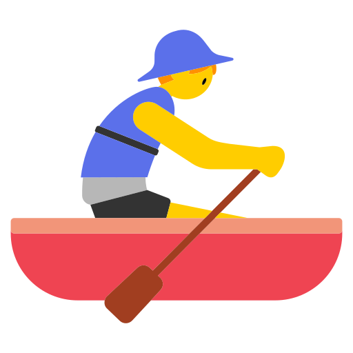 How emoji man rowing boat displayed on Toss Face