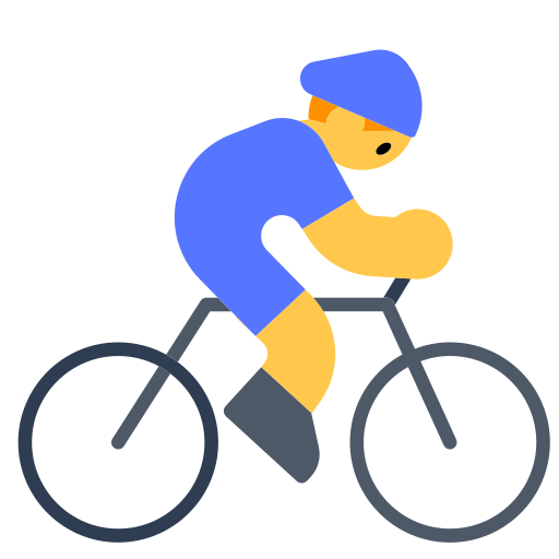 How emoji man biking displayed on Toss Face