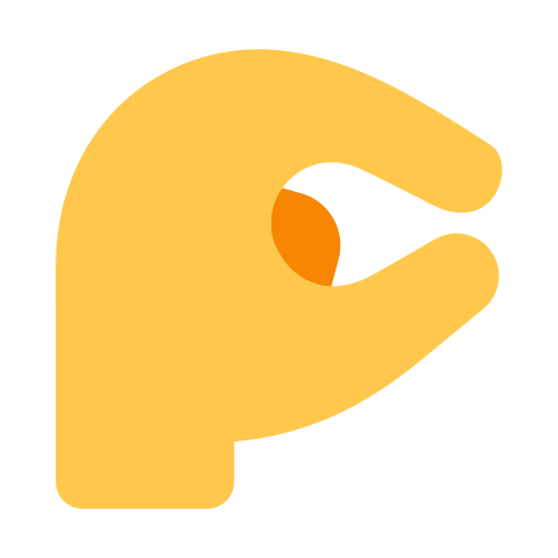 How emoji pinching hand displayed on Toss Face