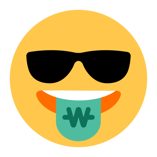 How emoji money-mouth face displayed on Toss Face