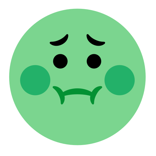 How emoji nauseated face displayed on Toss Face