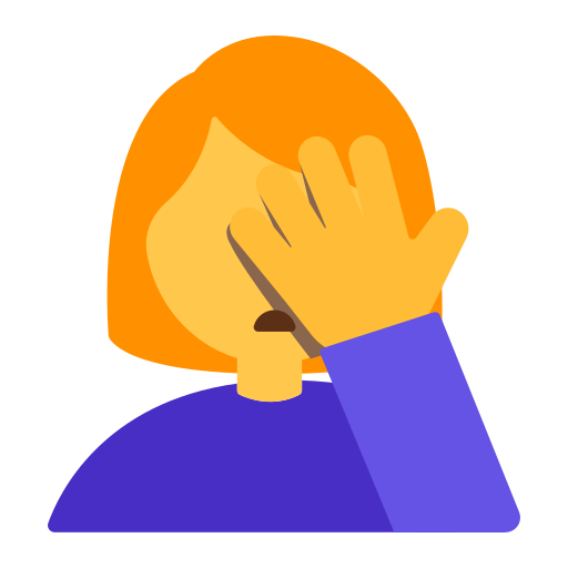 How emoji woman facepalming displayed on Toss Face