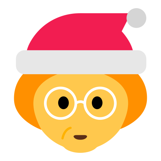 How emoji Mrs. Claus displayed on Toss Face