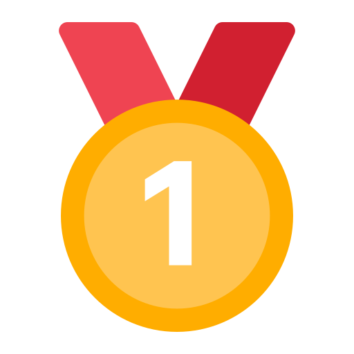 How emoji 1st place medal displayed on Toss Face