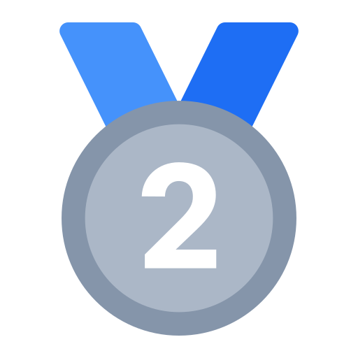 How emoji 2nd place medal displayed on Toss Face