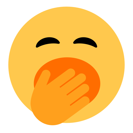 How emoji yawning face displayed on Toss Face