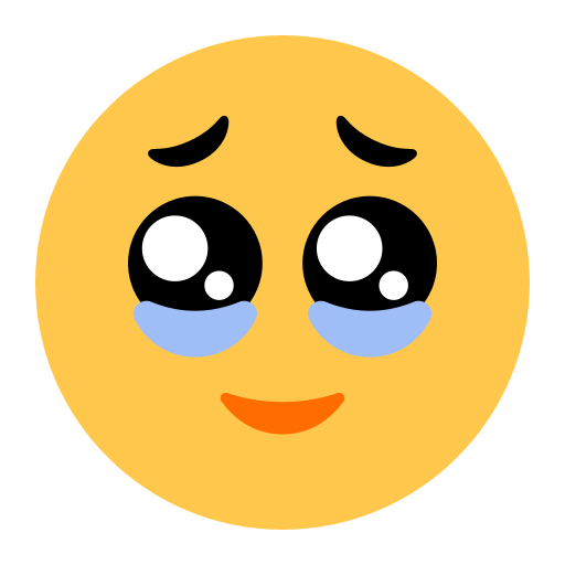 How emoji face holding back tears displayed on Toss Face