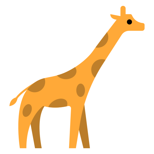 How emoji giraffe displayed on Toss Face