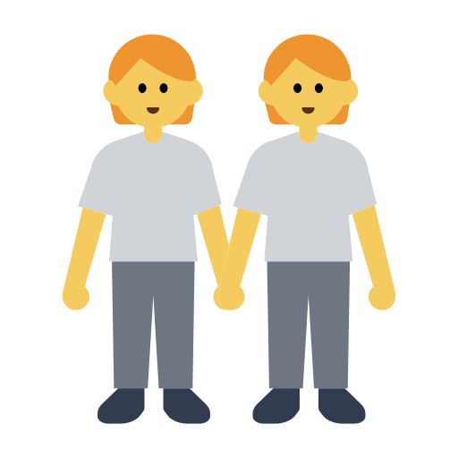 How emoji people holding hands displayed on Toss Face