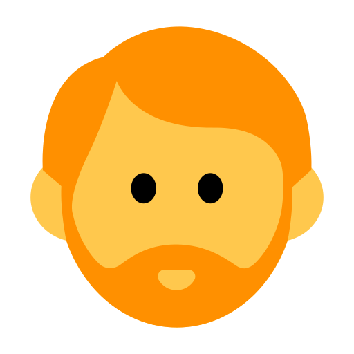 How emoji man: beard displayed on Toss Face