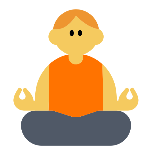 How emoji man in lotus position displayed on Toss Face