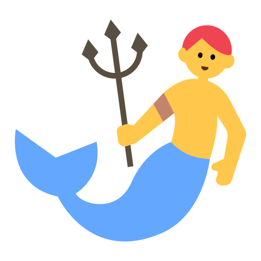 How emoji merman displayed on Toss Face