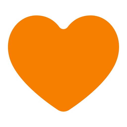 How emoji orange heart displayed on Toss Face