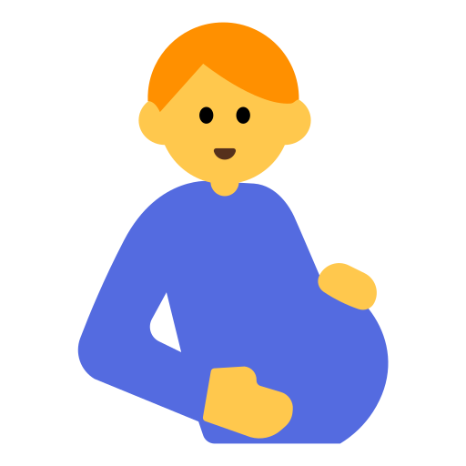 How emoji pregnant man displayed on Toss Face