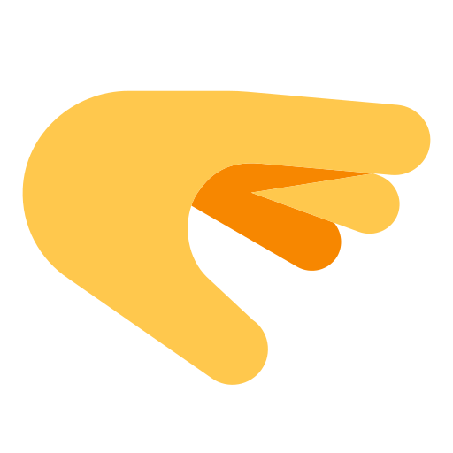 How emoji palm down hand displayed on Toss Face