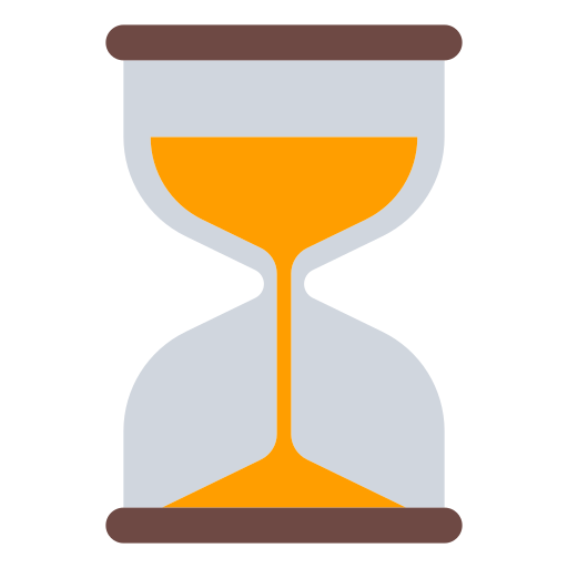 How emoji hourglass not done displayed on Toss Face