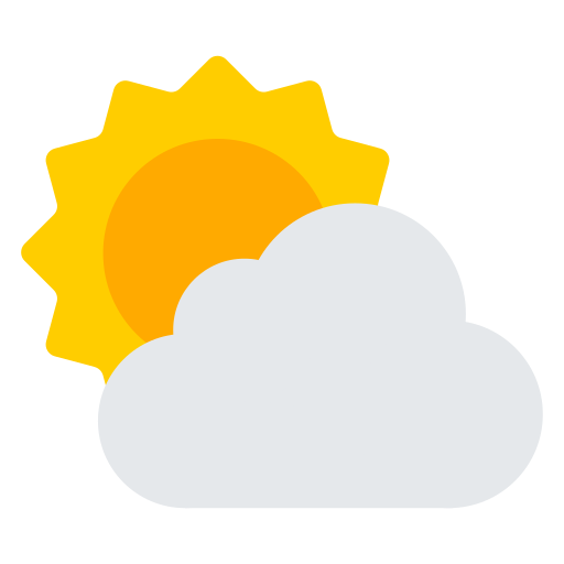 How emoji sun behind cloud displayed on Toss Face