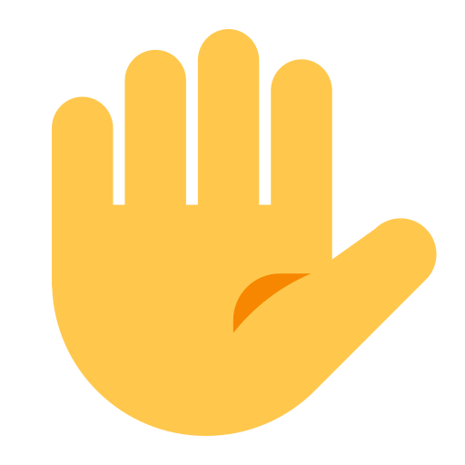 How emoji raised hand displayed on Toss Face