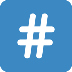 How emoji keycap: # displayed on Twitter