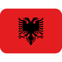 How emoji flag: Albania displayed on Twitter