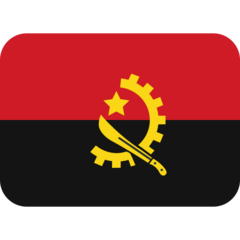 How emoji flag: Angola displayed on Twitter