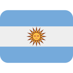 How emoji flag: Argentina displayed on Twitter