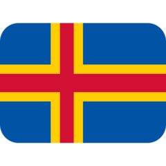 How emoji flag: Åland Islands displayed on Twitter