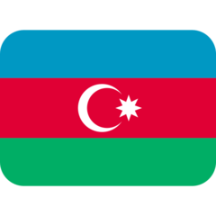 How emoji flag: Azerbaijan displayed on Twitter