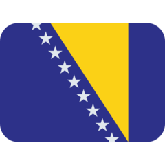 How emoji flag: Bosnia & Herzegovina displayed on Twitter