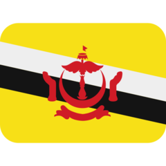 How emoji flag: Brunei displayed on Twitter