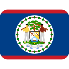 How emoji flag: Belize displayed on Twitter