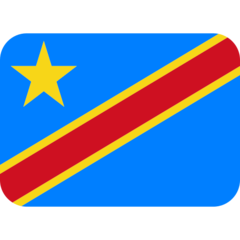 How emoji flag: Congo - Kinshasa displayed on Twitter