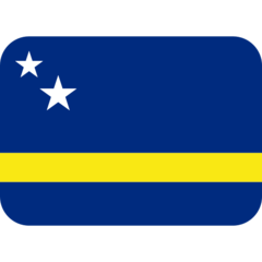 How emoji flag: Curaçao displayed on Twitter