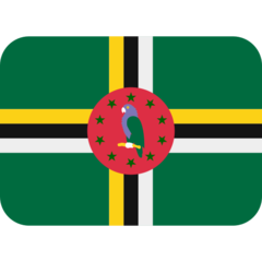 How emoji flag: Dominica displayed on Twitter