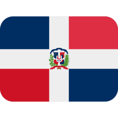 How emoji flag: Dominican Republic displayed on Twitter