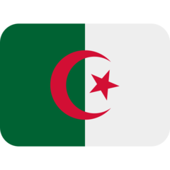 How emoji flag: Algeria displayed on Twitter