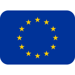 How emoji flag: European Union displayed on Twitter