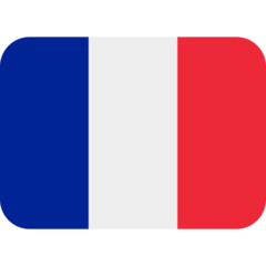 How emoji flag: France displayed on Twitter