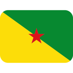 How emoji flag: French Guiana displayed on Twitter