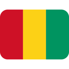 How emoji flag: Guinea displayed on Twitter