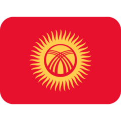 How emoji flag: Kyrgyzstan displayed on Twitter